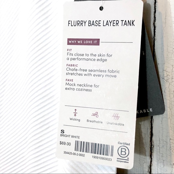 ATHLETA Flurry Base Layer Tank - WHITE - NWT! - Picture 7 of 8